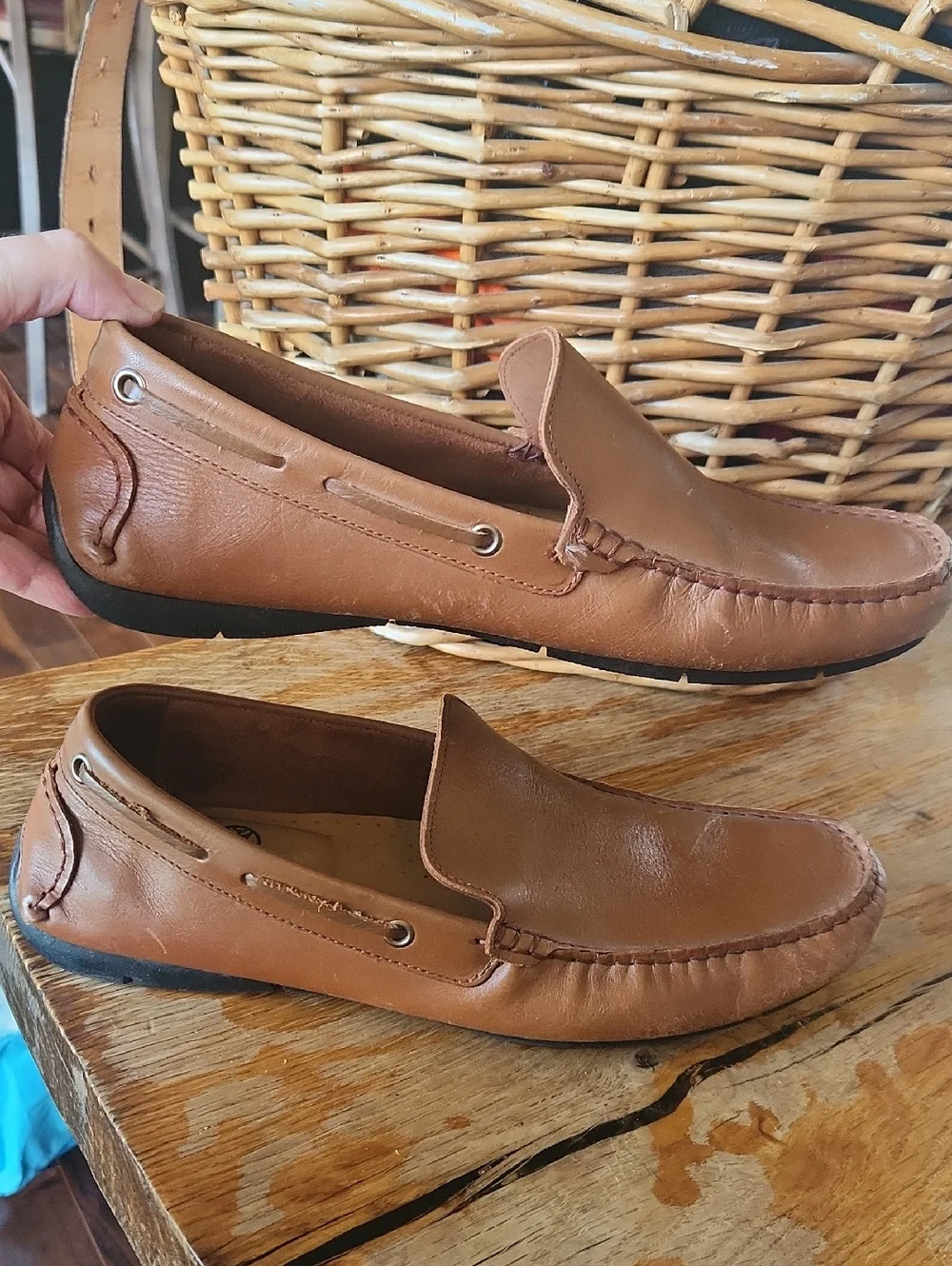 Marc Joseph Men's brown leather sz 9 loafers boat shoe‎